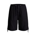 thumbnail image 6 of Breezora Women’s Baggy Cargo Denim Shorts – Wide Leg Knee Length Shorts with Pockets & Drawstring Waist, 6 of 6