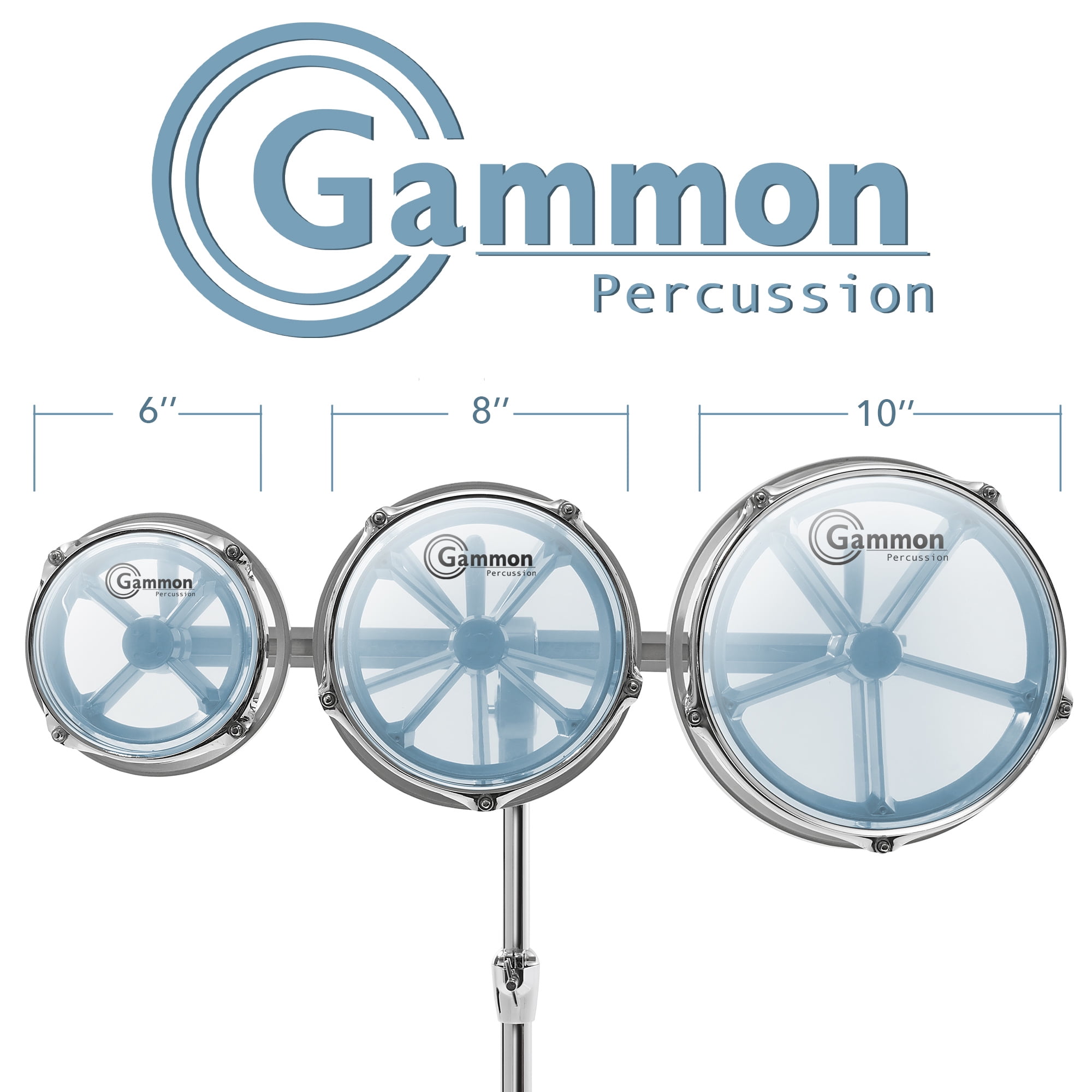 Buy Gammon Percussion Roto Tom Drum Set 6, 8, 10 Toms and Double