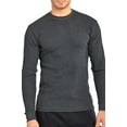 thumbnail image 3 of Men's Classic Waffle-Knit Medium Weight Thermal Top M, Charcoal, 3 of 4