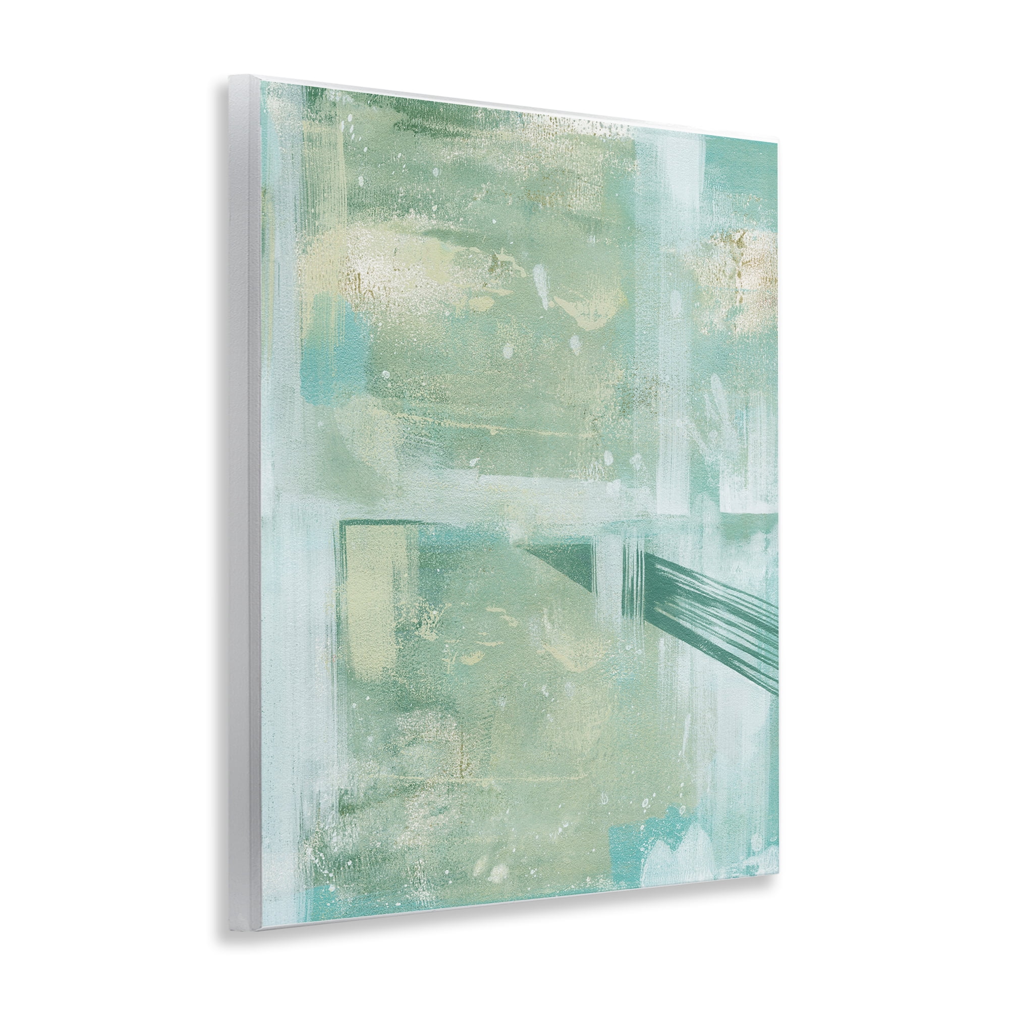 Stupell Industries Green Weathered Abstract Abstract Painting Unframed Art Print Wall Art, 11 x 14