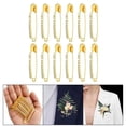 thumbnail image 6 of Milageto 12 Pieces Decorative Brooch Elegant Collar Pins for Ceremony Dance Men Women Gold, 6 of 8