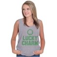 thumbnail image 3 of Saint Patricks Lucky Charm Shamrock Plus Size Graphic Tank Top Brisco Brands 2X, 3 of 5