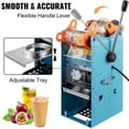thumbnail image 5 of VEVOR Manual Boba Tea Cup Sealer: 300-500 Cups/h, 90/95mm Diameter, Blue - Advanced Heating Technology for Bubble Milk Tea, 5 of 12