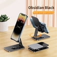 thumbnail image 2 of Aluminum Alloy Q10 Foldable Desktop Stand with 360° Rotation & Multi-Angle Adjustment (5°-85°), Portable Metal Holder for Phones & Tablets with Thick Cases, Anti-Slip Silicone Pads, Compact Design, 2 of 6