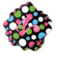 thumbnail image 2 of Letter N Initial Monogram - Polkadots and Pink Foam Coaster Set of 4, 2 of 3