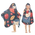 thumbnail image 2 of Hedgehog Apple Toddler Bath Towel Baby Kid Bath Towels Beach Towel Super Soft and Absorbent for Girl Boy, 2 of 7