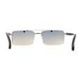 thumbnail image 4 of Elegant Mens Luxury Designer Fashion Narrow Rectangular Sunglasses Light Gold - Grey Beige, 4 of 4