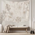 thumbnail image 5 of Brown Flowers Large Tapestry for Bedroom Wall Hanging Tapestry, Vintage Ethnic Tribal Floral Leaves Ceiling Backdrop Tapestries Poster Blanket Wall Decor for Teens Room Living Room Dorm 86" x 104", 5 of 8