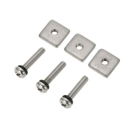 3 Universal Stainless Steel Surfboard Longboard Fin Screw Channel Plate Replacement Kit for SUPs Long Boards Paddle (Best Paddle Board For The Money)