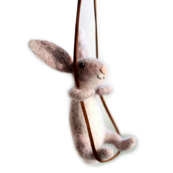 Feltsky Swing Animal Needle Felting Kits for Beginners Gift for Mother's Day Birthday 4 INCH Height