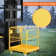thumbnail image 3 of Forklift Safety Cage 36''x36'', Forklift Work Platform 1200lbs Capacity, Heavy Duty Collapsible Lift Basket Aerial Platform with 4 Universal Swivel Wheels, 3 of 8