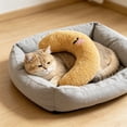 thumbnail image 2 of U-Shape Calming Pillow for Pets,Soft Fluffy Decorative Curved Plush Cushion, 2 of 6