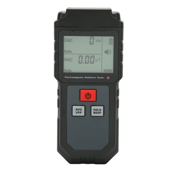 Medidor EMF - Probador de radiación electromagnética con pantalla LCD y alarma de luz sonora