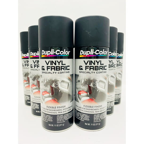 Duplicolor Hvp106 6pack Vinyl Fabric Spray High Performance Flat Black 11 Oz Aerosol Can Com - Dupli Color Dessert Vinyl Fabric Spray Paint 11oz