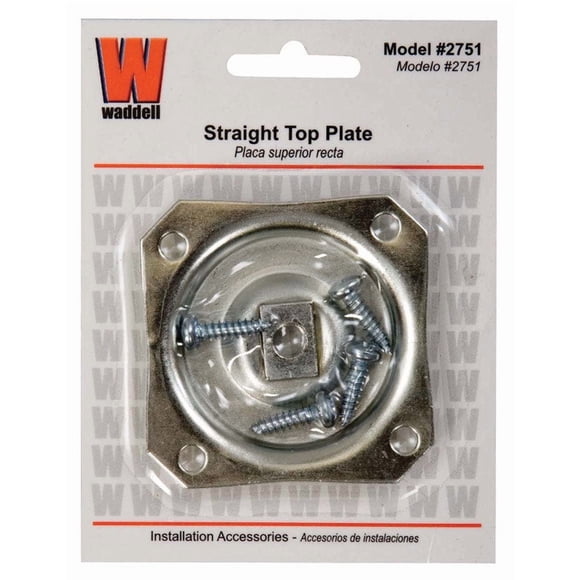 Plato para patas de mesa Waddell, acero recto, 2,5 cm de alto