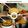 thumbnail image 4 of Glass Cooking Pot with Lid, 1.6 L/54 oz Soup Pot with Handle, High Borosilicate Glass Simmer Pot, Includes Cleaning Brush and Dishcloth, Safe for Stove, Microwave, Refrigerator, 4 of 5