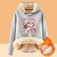 thumbnail image 2 of WILLBEST Sudadera con Capucha para Mujer, Otoño/Invierno, con Estampado Navideño de Letras, Gruesa y Cálida Mediana, 2 of 3