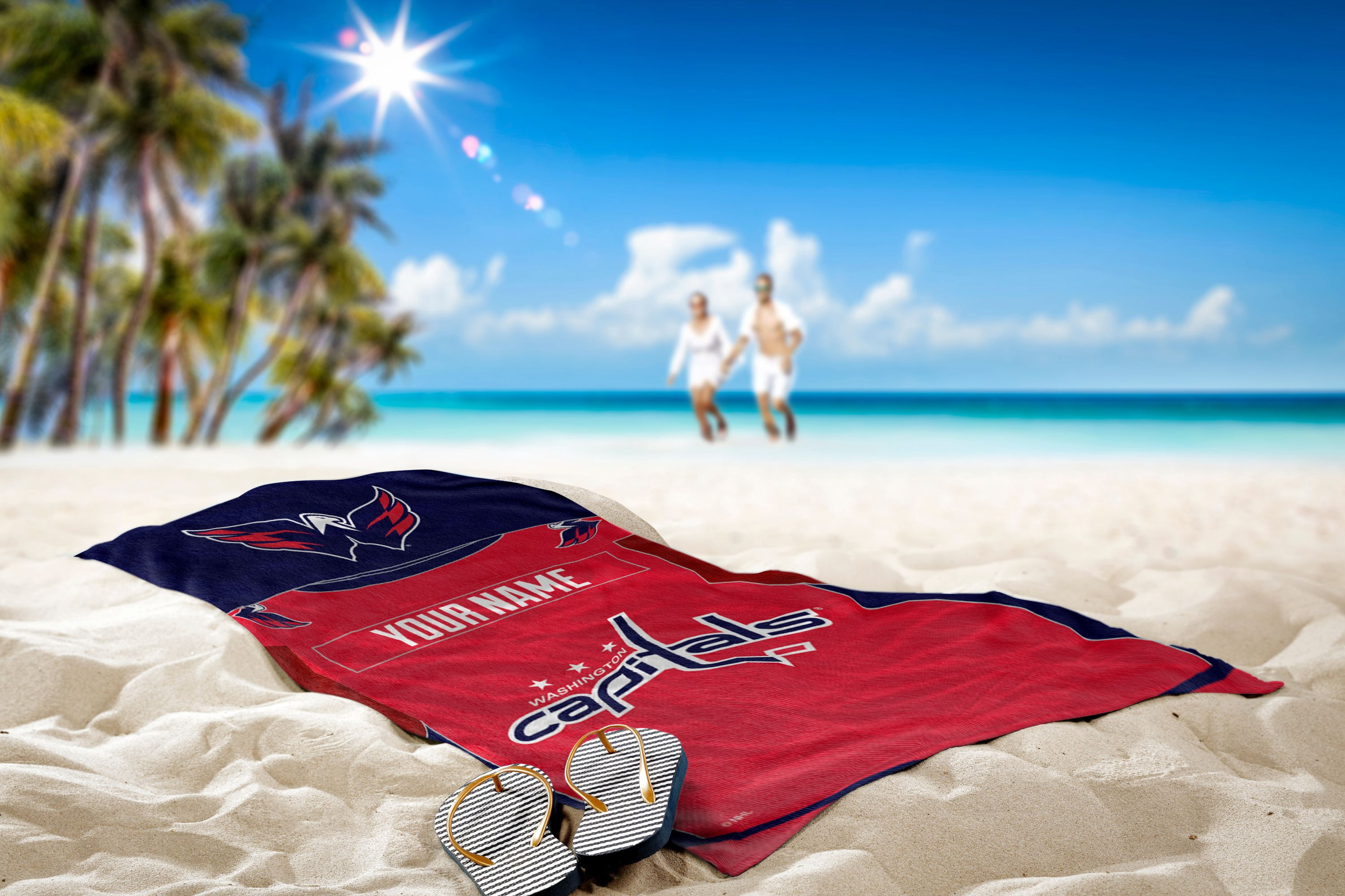 Washington Capitals NHL Jersey Personalized Beach Towel, 30" x 60"