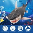thumbnail image 4 of maskred Jouet Requin Électrique Simulation Terrestre Électrique Jouet Requin avec Lumière Musique Jouet Mobile Universel avec Projection Lumineuse Gris, 4 of 5