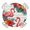 Green, variant on Pink Flamingos Round Table Cover, Summer Red Hibiscus Flower Tropical Plant Wave Stripes Waterproof Fitted Tablecloths for 36"-44" Tables, Washable Picnic Table Cover for Dining Indoor Outdoor
