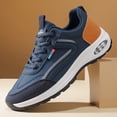 thumbnail image 6 of CORASUN Men's Blue PU Leather Casual Shoes, Waterproof Lightweight Non-Slip Walking Sneakers for Men & Teens, Daily Work and Outdoor Travel, 6 of 10