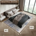 thumbnail image 2 of Sorbus 8x10 Area Rug, Machine Washable, Non-Slip, Vintage Rug - Low Pile Non-Shedding Indoor Area Rugs for Living Room, Kitchen, Bedroom Dining Room - Soft Carpet Throw Rug with Rubber Backing, 2 of 10