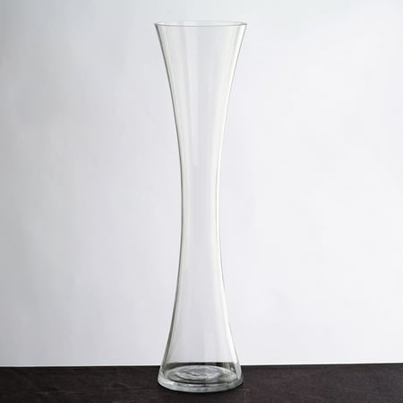 Balsacircle Clear 6 Pcs 20 Tall Glass Hourglass Vases Wedding