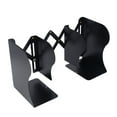 Apuakthei Retractable Book End Simple Slim Design Black Metal Bookends