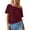 Wine, variant on Essentials Womens Tees Tops Basic Shirts Solid Off Shoulder Cropped Slim Going Out Fall Fashion Y2K Clothes 2025