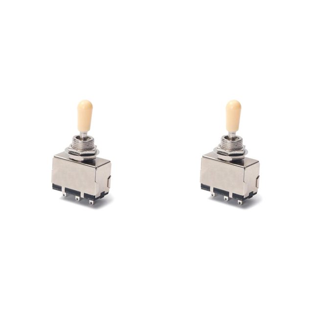 Naiovety Selector de pastilla interruptor de tono resistente al desgaste interruptor de palanca profesional controlador de herramienta de cambio Blanco 2piezas