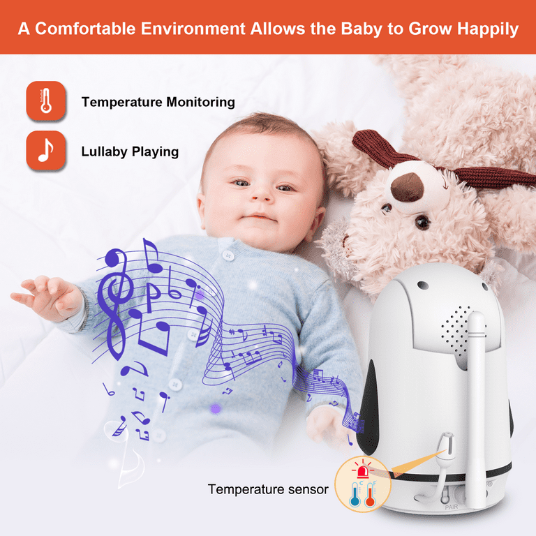 HelloBaby Video Baby Monitor-HB6352 with Remote Pan-Tilt and Zoom