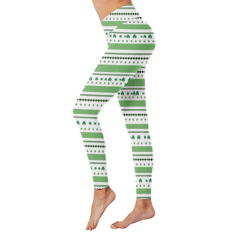 VBARHMQRT Leggings St. Patricks Day Print High Waist Yoga Pants for  Leggings Tights Compression Yoga Running Fitness High Waist Leggings Butt  Lifting