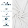 thumbnail image 3 of Casa Lino 2Pc Premium Bath Sheets (Extra Large) for Adults (72" x 36") - 100% Cotton, 400GSM, Ultra Absorbent (White), 3 of 6
