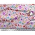 thumbnail image 3 of Soimoi Rayon Fabric Dot,Octopus & Jellyfish Ocean Decor Fabric Printed Yard 56 Inch Wide, 3 of 3