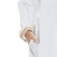 thumbnail image 4 of Kwasome Outfits For Boys Girls Round Long Sleeves Robe Suit Ational Middle Teenage Embroidered Robe Suit Arab Children'S Wear Out Wear White Daily Wear 13-14 Years, 4 of 6