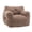 Coffee + Teddy + Foam, variant on FENGFAN White Giant Armrest Bean Bag Chair High Density Memory Foam 37"D x 35"W x 31.1"H Removable Cover 1 Pack