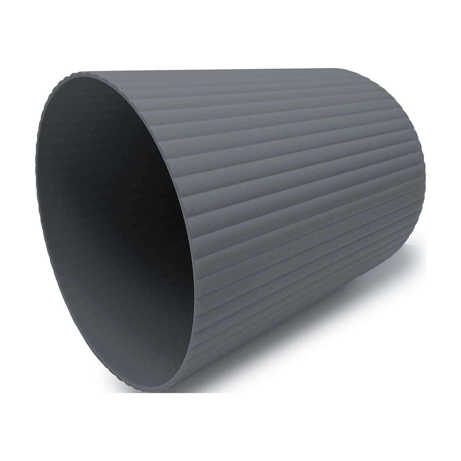 (3 pack) Mainstays 1.64 Gallon Plastic Ribbed Trash Can, Grey