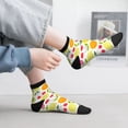 thumbnail image 2 of Fuzoiu Avocado And Pineapple Print Adult Socks, Crew Moisture-wicking Socks, Unisex Cushion Crew Socks,Casual Sports Ankle Socks, 2 of 7