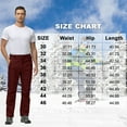 thumbnail image 6 of Men's Fleece Lined Water Resistant Ski Snow Pants Thermal Insulated Windproof Outdoor Pants with 3 Zipper Pockets Burgundy, 6 of 8