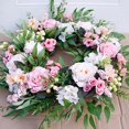 thumbnail image 3 of Garden Rose Artificial Hanging Flower Wreath Home Decor Walls Centerpieces, 3 of 8