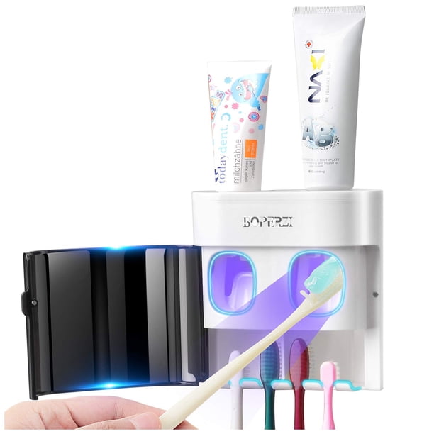Dispensador automático montado en la pared con soporte para cepillos de dientes Boperzi