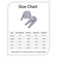 thumbnail image 2 of 18 Months Toddler Baby Girls Clothes Baby Girls Outfits 18-24 Months Baby Girls Long Sleeve Round Neckline Solid Color Top Pants 2PCS Set Gray, 2 of 8