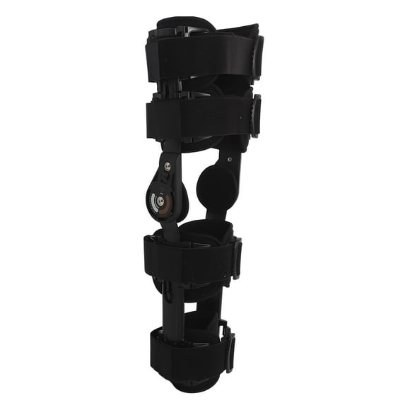 Post Op Knee Brace, 90 Degrees Extension Hinged Knee Brace Adjustable 120 Degrees Bending Angle for Men Women for Orthopedic