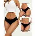 thumbnail image 4 of Finetoo 10 Pack Cotton Underwear for Women Hipster Panties Cheeky Soft Ladies Bikini Underwear M, 4 of 6