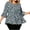 Blue#376, variant on yoeyez Women's Floral Print 3/4 Sleeve V Neck Tops Blouses Dressy Casual Style for Weekend Fall Outfits Yellow XL