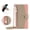 Pink, variant on iPhone SE 2022/2020 Case, iPhone 8/7 Case, Zipper Pocket Detachable Metal Shoulder Strap Cards Holder Stand Flip Magnetic Closure Wallet Phone Cases for Apple iPhone SE 2nd 3rd Gen - Gray