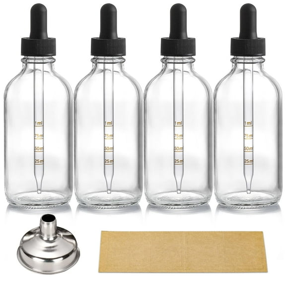 Frascos cuentagotas de vidrio AOZITA 120 ml (4 oz) con gotero medido