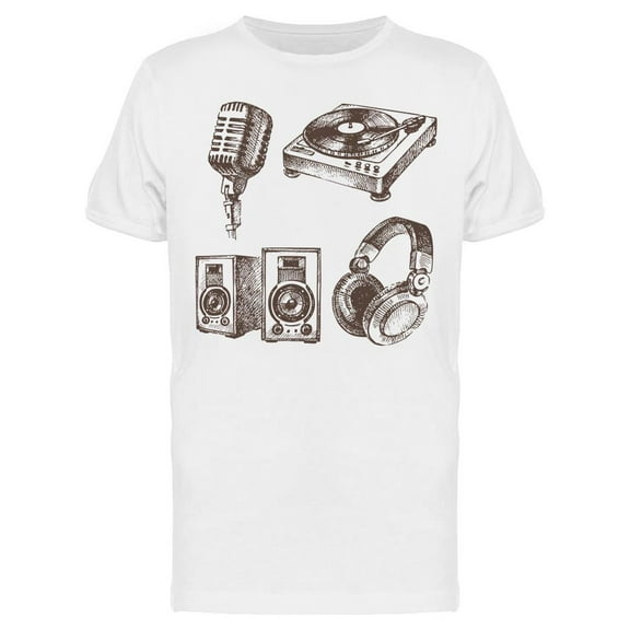 Music Set T-Shirt Men -Image by Shutterstock, Male Small