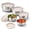 Khaki, variant on Vesteel Stainless Steel Mixing Bowls, 5 Piece Metal Nesting Bowls with Airtight Lids, Stackable Salad Bowls for Baking, Prepping & Serving, Dishwasher Safe, 5/3/1.7/1.2/0.8 QT, Khaki