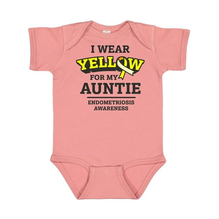 

Inktastic I Wear Yellow For My Auntie Gift Baby Boy or Baby Girl Bodysuit